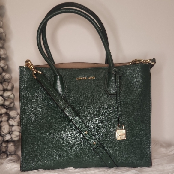 Michael Kors Handbags - Michael Kors Dark Green Tote Bag